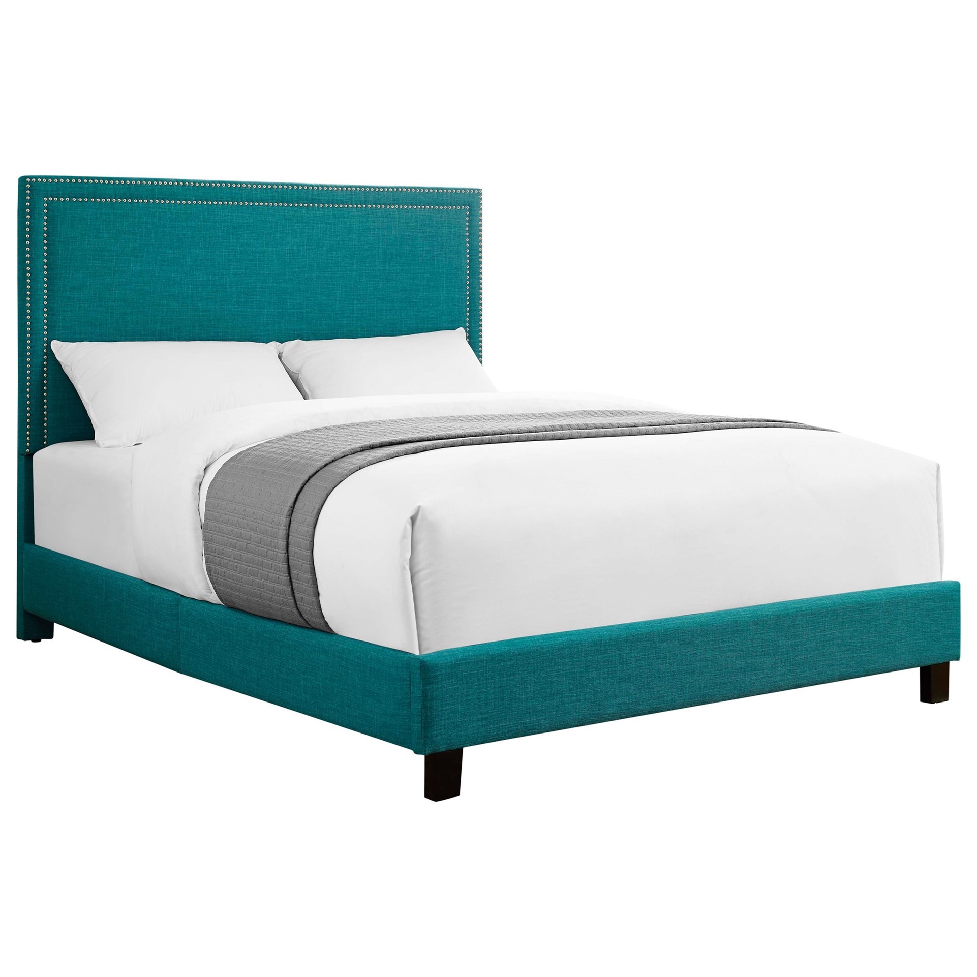 Elements Erica Transitional Upholstered Queen Platform Bed with